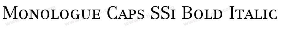 Monologue Caps SSi Bold Italic Small Caps字体转换